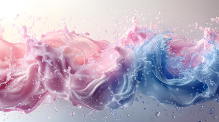 Tranquil Dreamscapes: Pink & Blue Desktop Bliss
