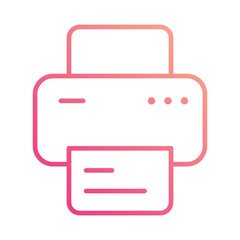 Printer icon vector stock illustration.
