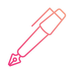 Pen icon vector stock illustration.