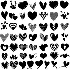 Fototapeta premium Heart icon vector set. love illustration sign collection. romance symbol.