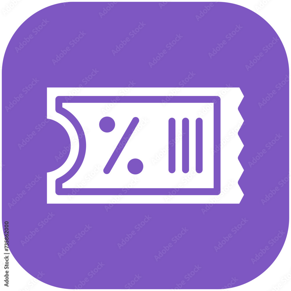 Sticker discount coupon vector icon illustration of finance and money iconset.