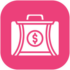 Money Suitcase vector icon illustration of Finance and Money iconset.