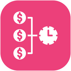 Investment Time vector icon illustration of Finance and Money iconset.
