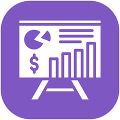 Budget Presentation vector icon illustration of Finance and Money iconset.