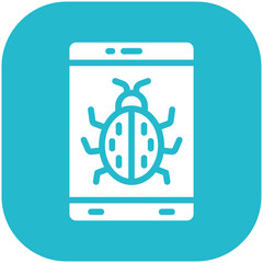 Mobile Virus Icon vector icon illustration of Networking and Data Sharing iconset.