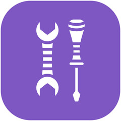 Screwdriver and Wrench vector icon illustration of Tools iconset.