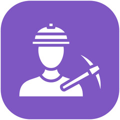 Miner vector icon illustration of Tools iconset.