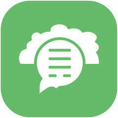 Cloud Message vector icon illustration of Cloud Computing iconset.