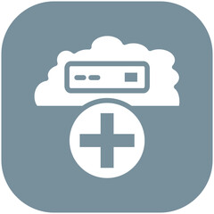 Cloud Add vector icon illustration of Cloud Computing iconset.