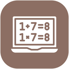 Online Maths vector icon illustration of Online Education iconset.