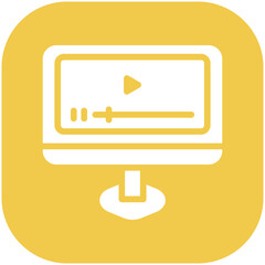 Video vector icon illustration of Online Education iconset.