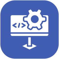 Web Development vector icon illustration of Online Marketing iconset.