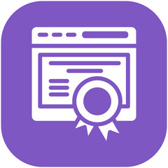 Certificate vector icon illustration of Web Marketing iconset.