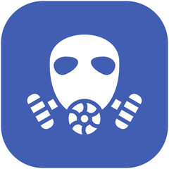 Gas Mask vector icon illustration of Pollution iconset.