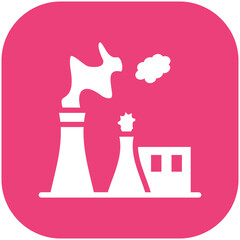 Chimney Pollution vector icon illustration of Pollution iconset.