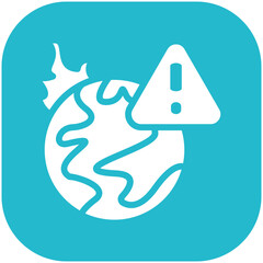 Earth Danger vector icon illustration of Pollution iconset.