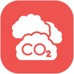 Carbondioxide vector icon illustration of Pollution iconset.