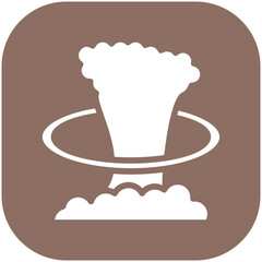 Nuclear Explosion vector icon illustration of Pollution iconset.