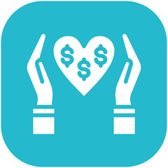 Philanthropy vector icon illustration of Donations iconset.