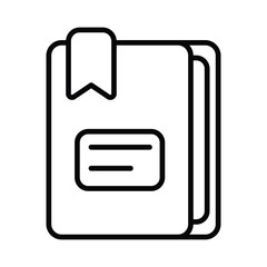 Book icon vector stock illustration.