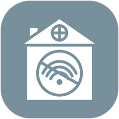 NO Wifi Home vector icon illustration of Work from Home iconset.