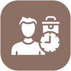 Work Time vector icon illustration of Time and Date iconset.