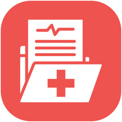 Obraz premium Medical File vector icon illustration of Health Checkup iconset.