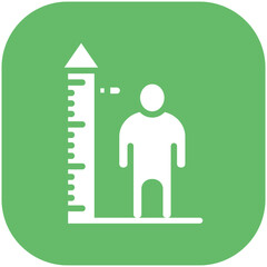 Height Check vector icon illustration of Health Checkup iconset.