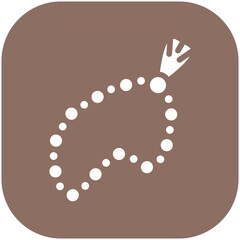 Praying Beads vector icon illustration of Ramadan iconset.