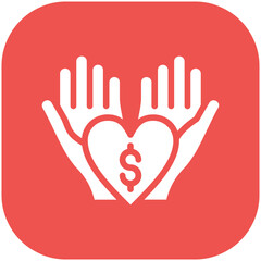 Charity vector icon illustration of Ramadan iconset.