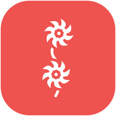 Gladiolus vector icon illustration of Flowers iconset.