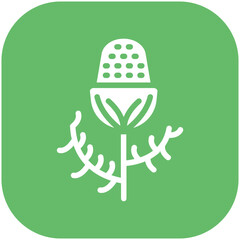 Pineappleweed vector icon illustration of Flowers iconset.