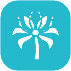 Lily vector icon illustration of Flowers iconset.