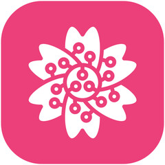 Cherry Blossom vector icon illustration of Flowers iconset.