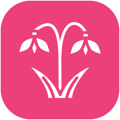 Snowdrop vector icon illustration of Flowers iconset.