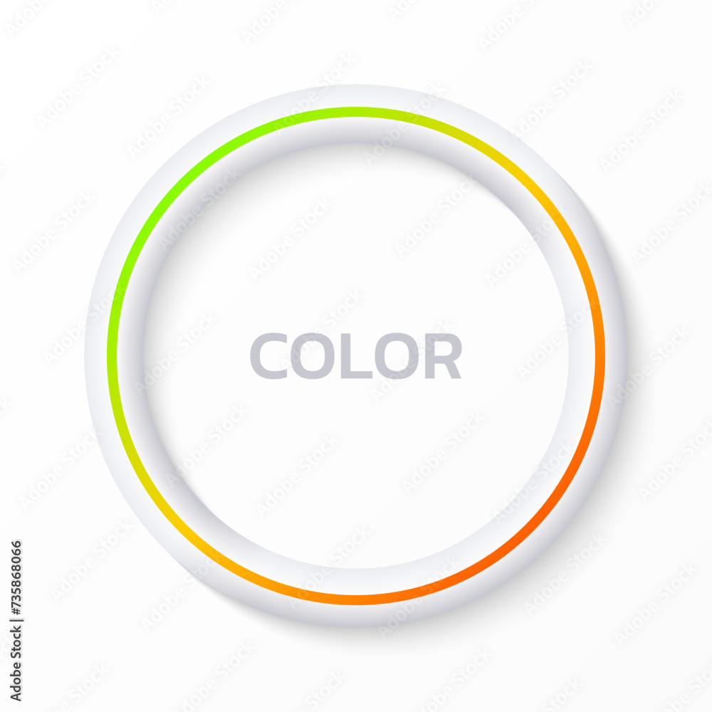 Canvas Prints circle frame, round border. 3d circle with gradient, neon colors. vector illustration.