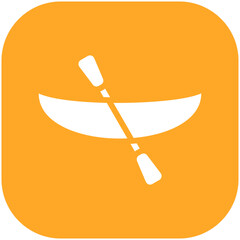 Canoe vector icon illustration of Olympics iconset.