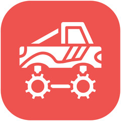 Race Truck vector icon illustration of Auto Racing iconset.