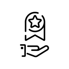 Superior icon. Thin line superior sign. Simple element, template for design. Vector illustration flat design. Isolated on white background.