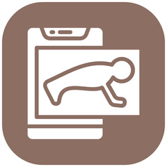 Push Up vector icon illustration of Workout App iconset.