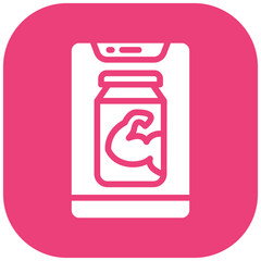 Protein Powder vector icon illustration of Workout App iconset.