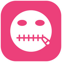 Zipper Mouth Face vector icon illustration of Emoji iconset.