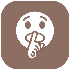 Shushing Face vector icon illustration of Emoji iconset.