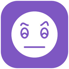 Face with Raised Eyebrow vector icon illustration of Emoji iconset.