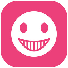 Fototapeta premium Grinning Face with Smiling Eyes vector icon illustration of Emoji iconset.