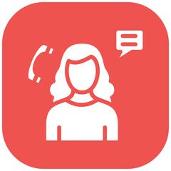 Woman Talking on Call vector icon illustration of Housekeeping iconset.