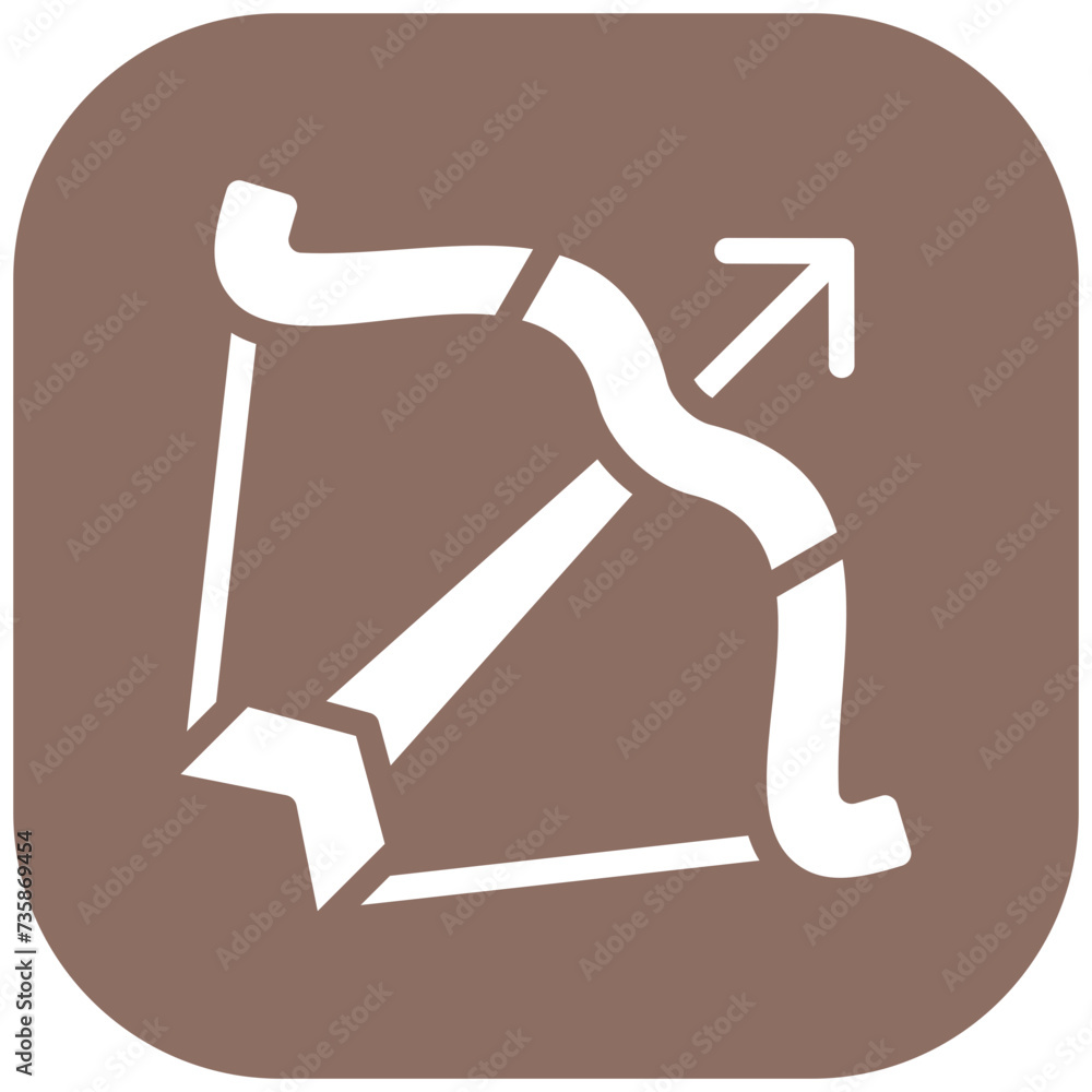 Poster archer vector icon illustration of physical fitness iconset.