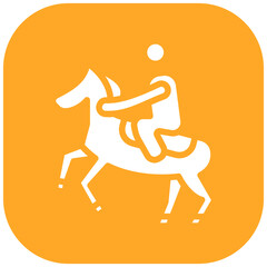 Horse Rider vector icon illustration of Physical Fitness iconset.
