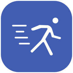 Running Person vector icon illustration of Physical Fitness iconset.