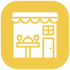 Restaurant vector icon illustration of Shops and Stores iconset.